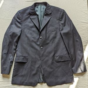 J. Crew. Wool Navy Pinstripe Suit jacket. 44 L-T